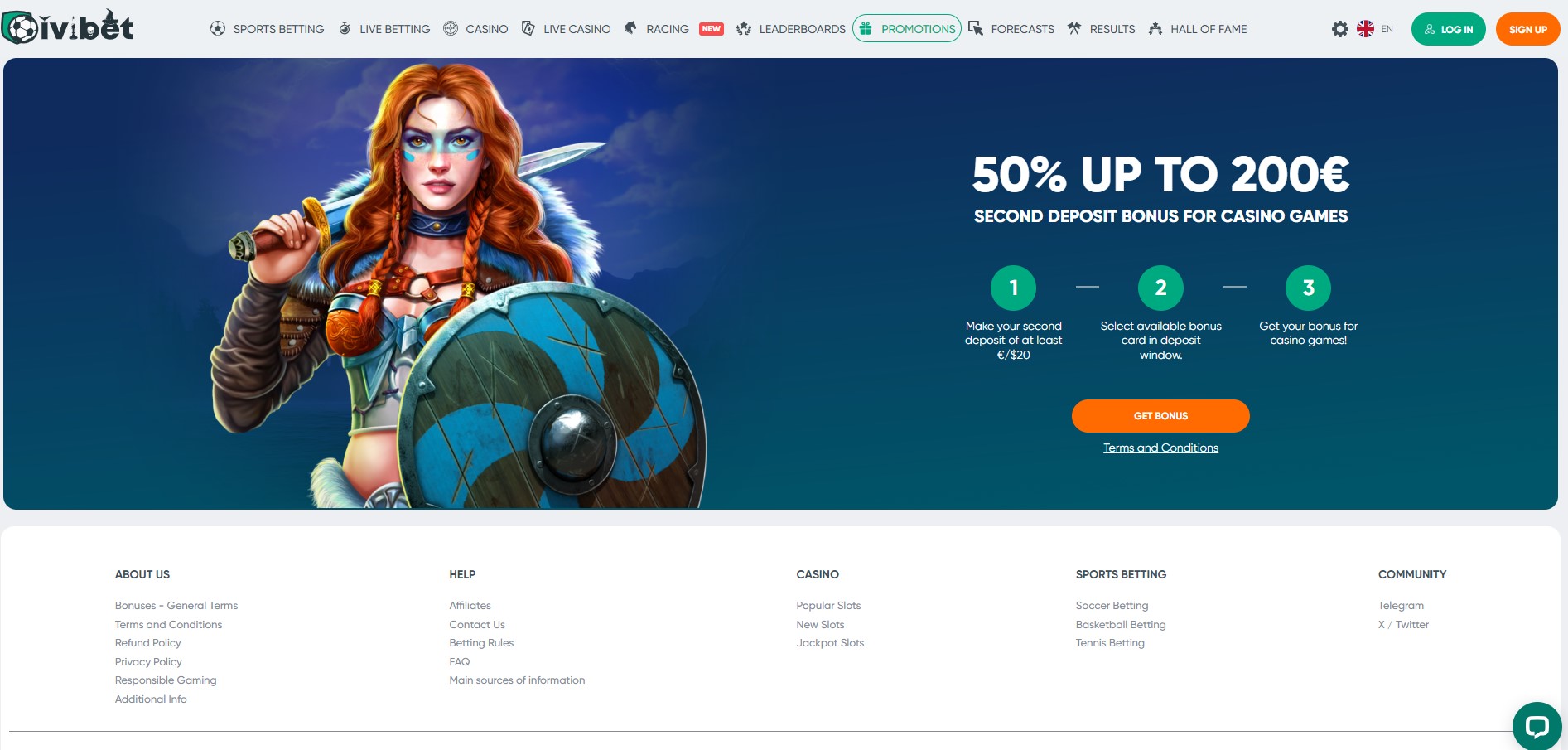 Ivibet Casino Second Deposit Bonus