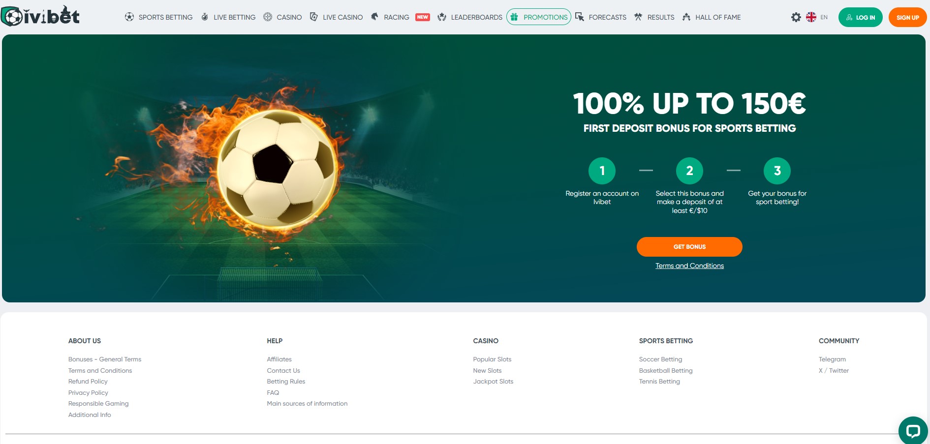 Ivibet Sportsbook Welcome bonus