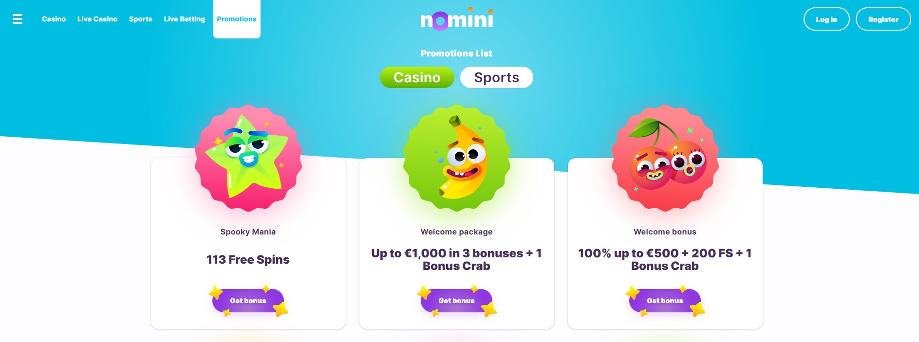 Nomini Casino Bonus