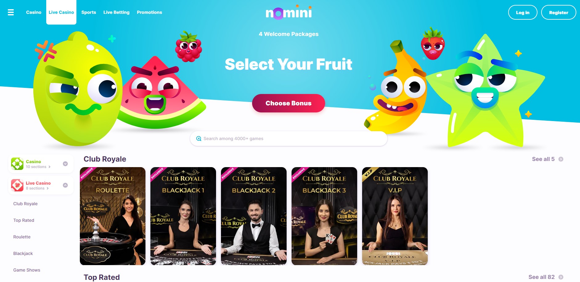 Nomini Live Casino