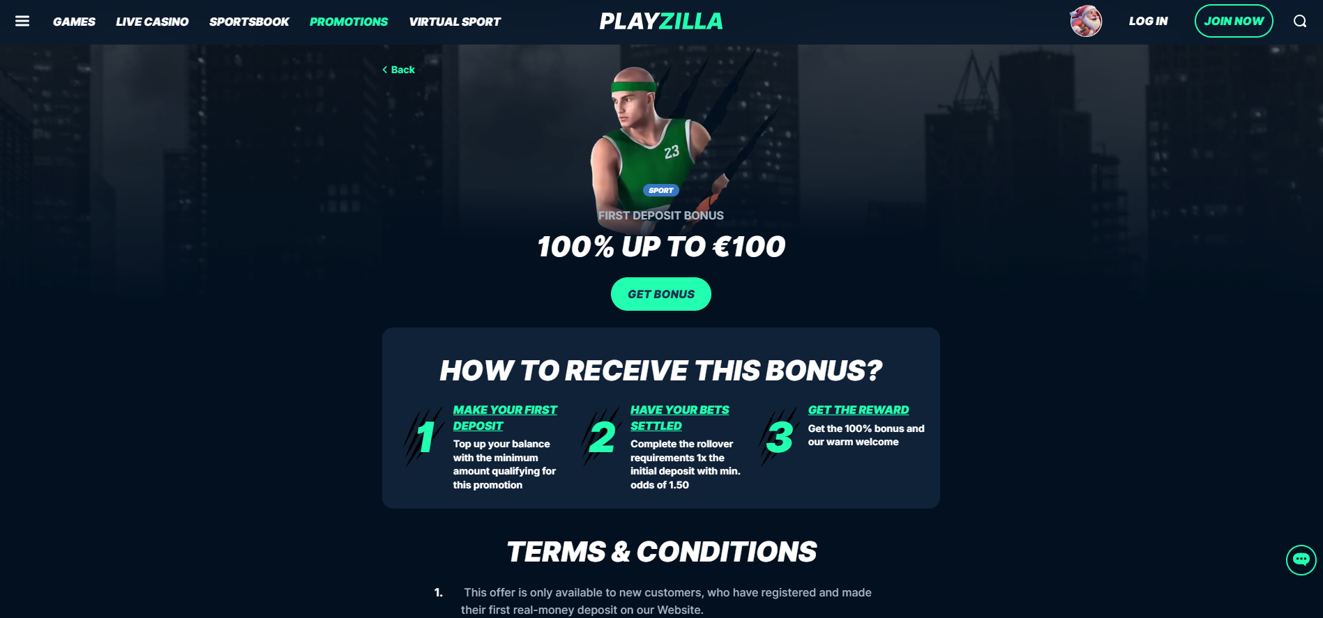 Playzilla Sports Welcome Bonus