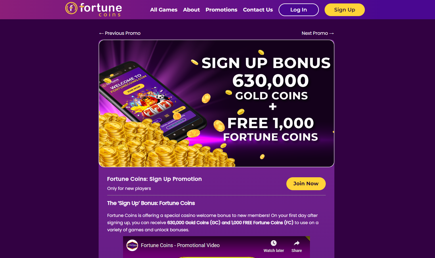 Fortune Coins Bonus