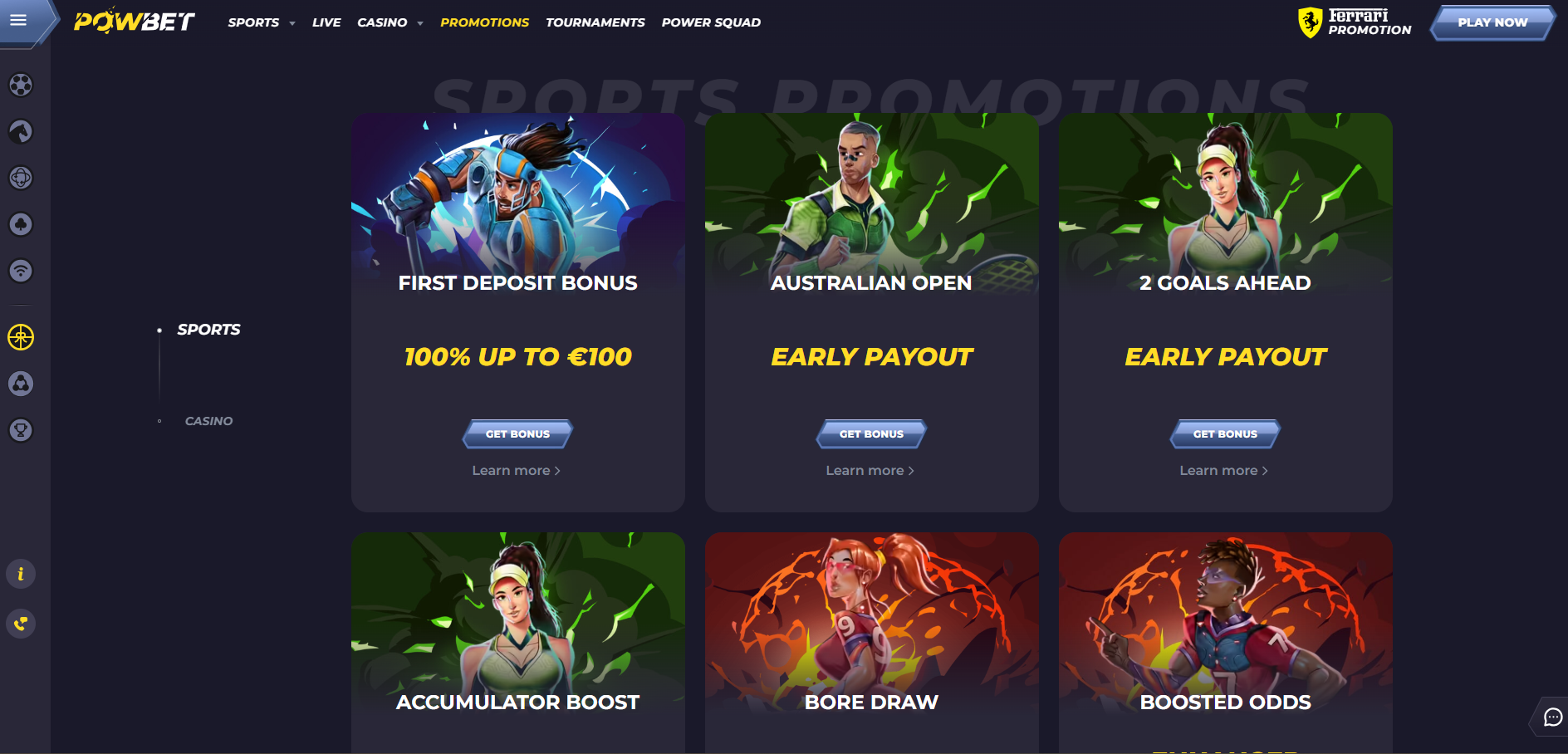 Powbet Sportsbook Promotions