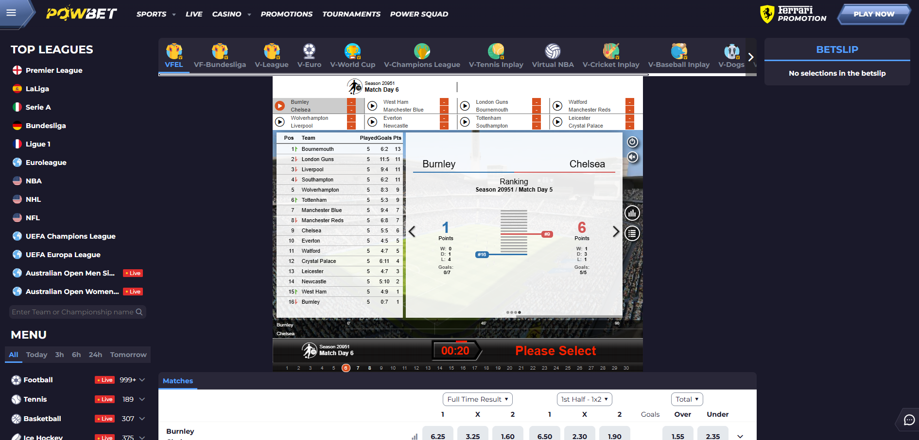 Powbet Virtual Sports