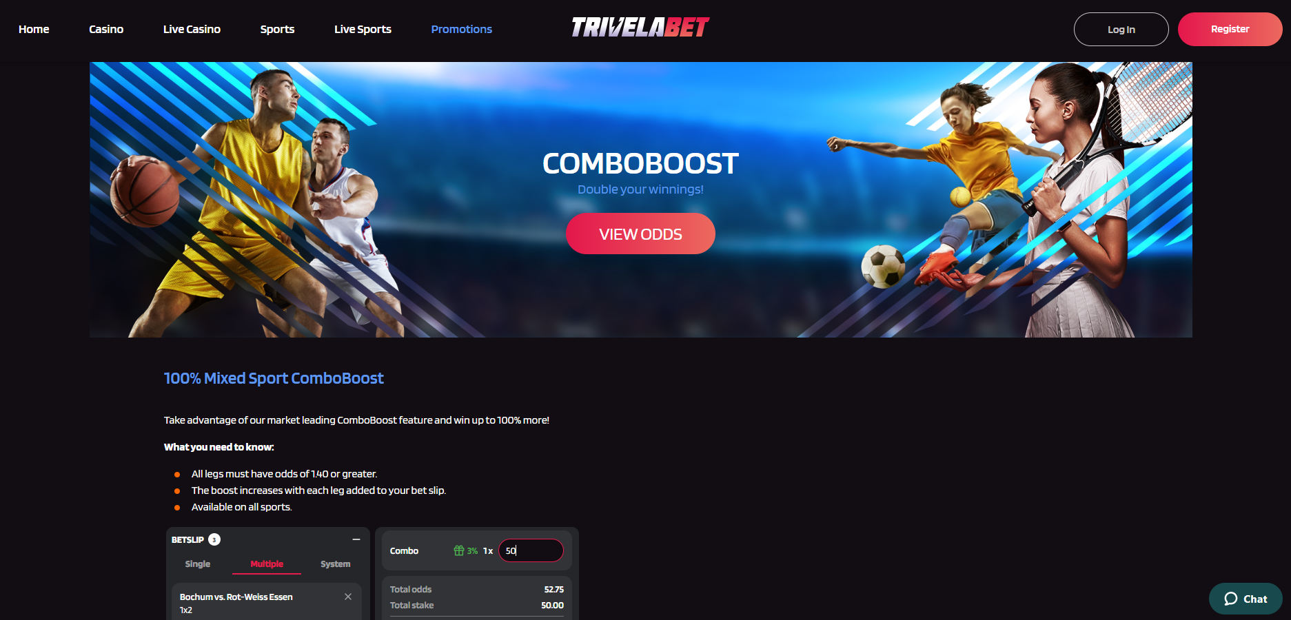 Trivelabet Mixed Sports ComboBoost