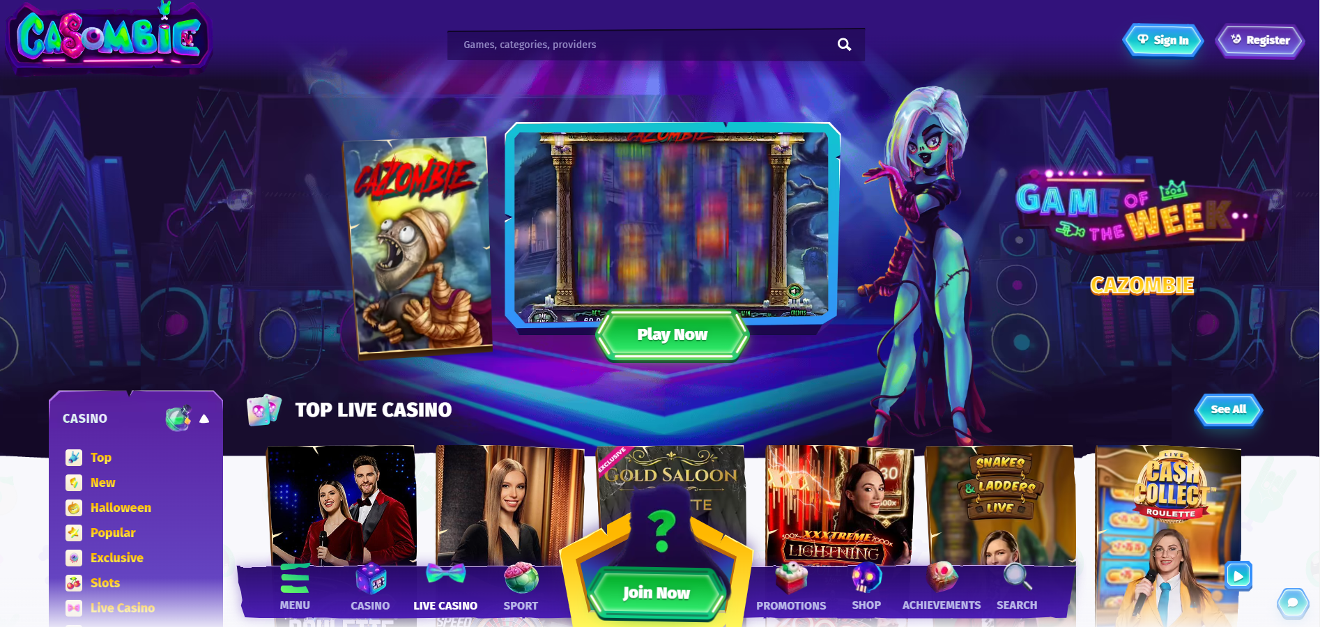 Casombie Live Casino