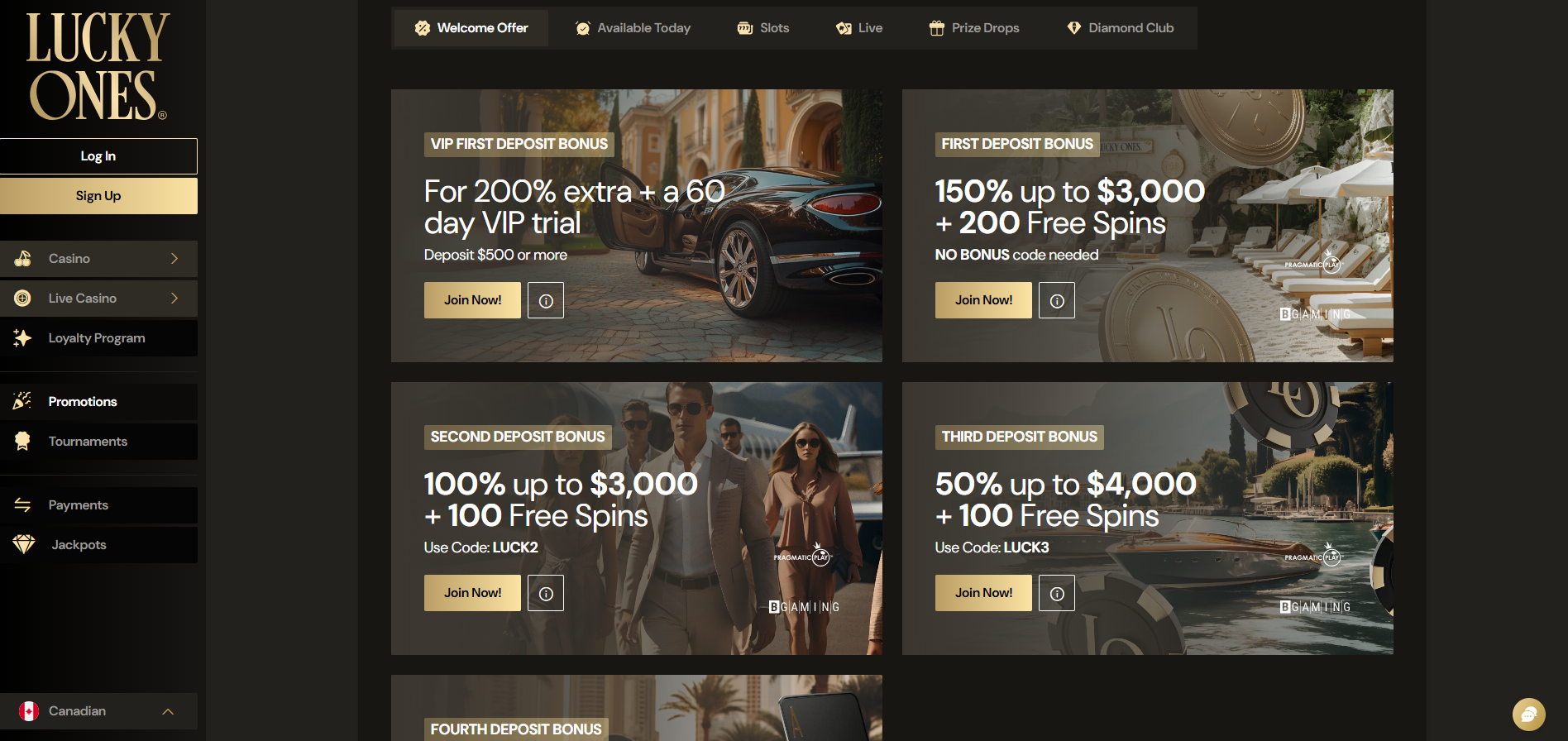 LuckyOnes Bonus