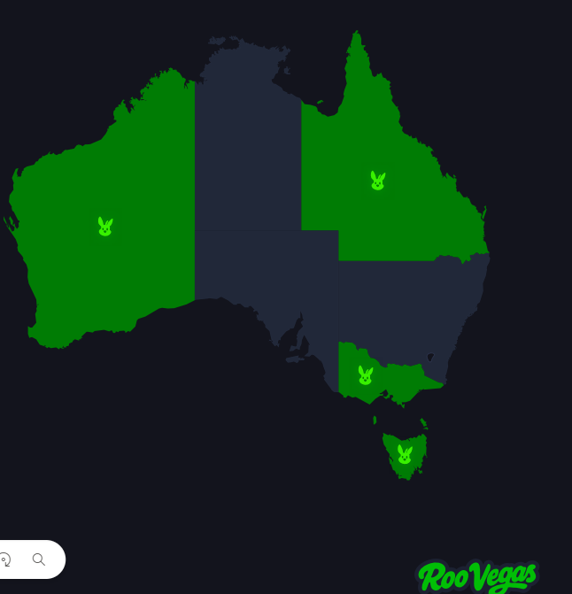 RooVegas Map in Australia