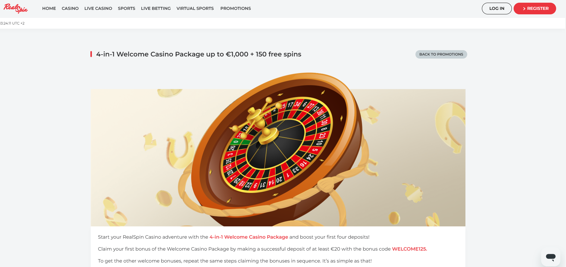 Real Spin Casino Welcome Bonus