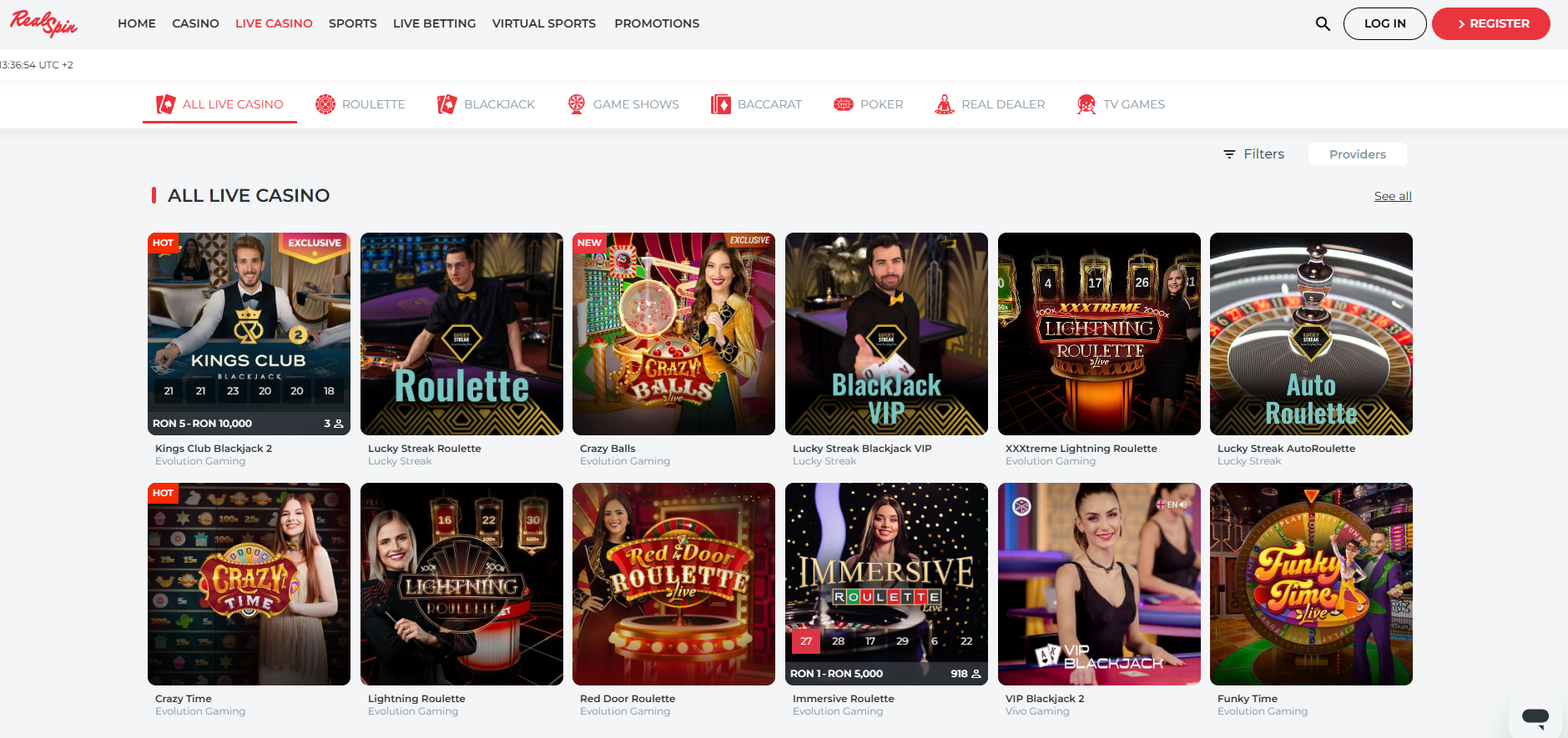 RealSpin Live Casino