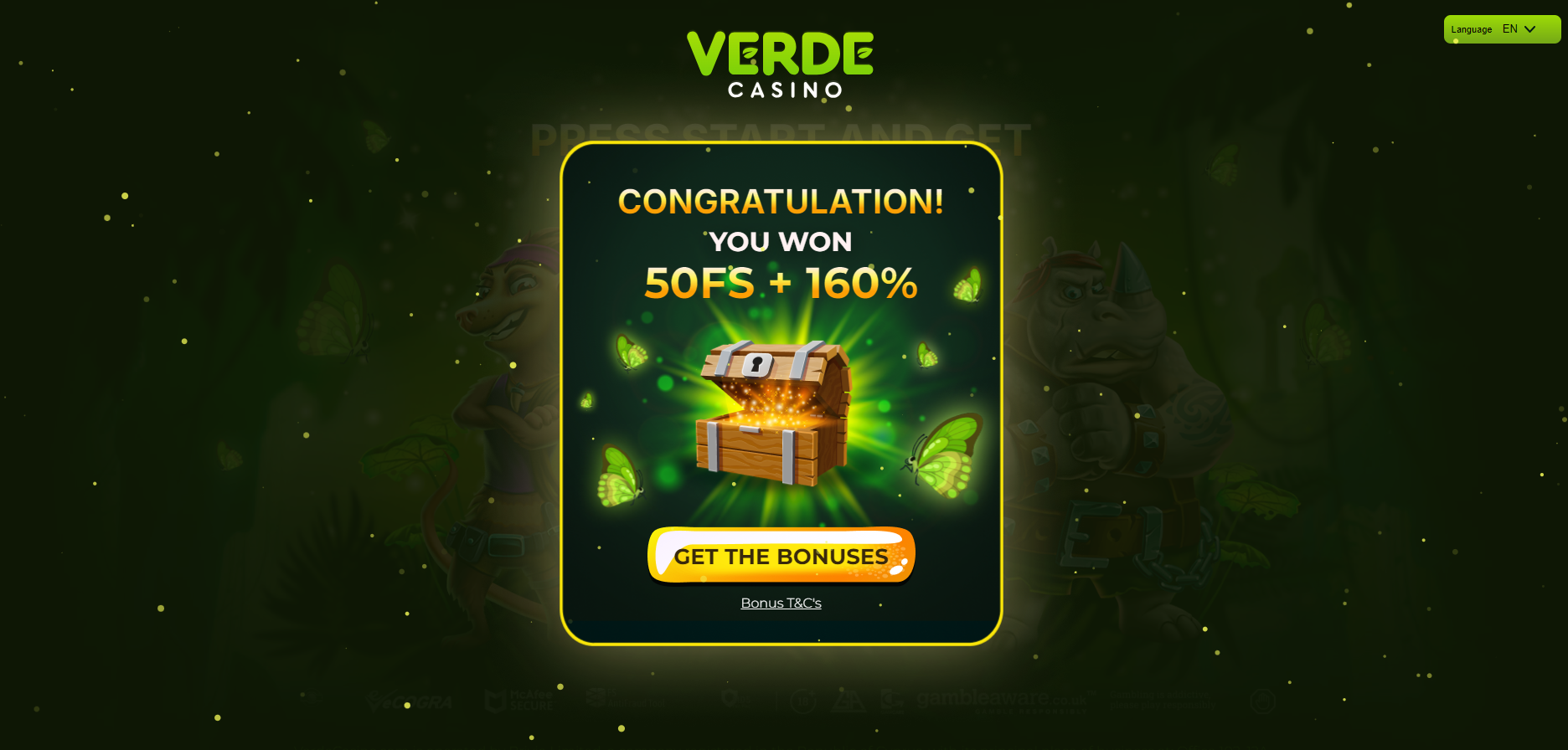 Verde Casino 50 Free Spins No Deposit