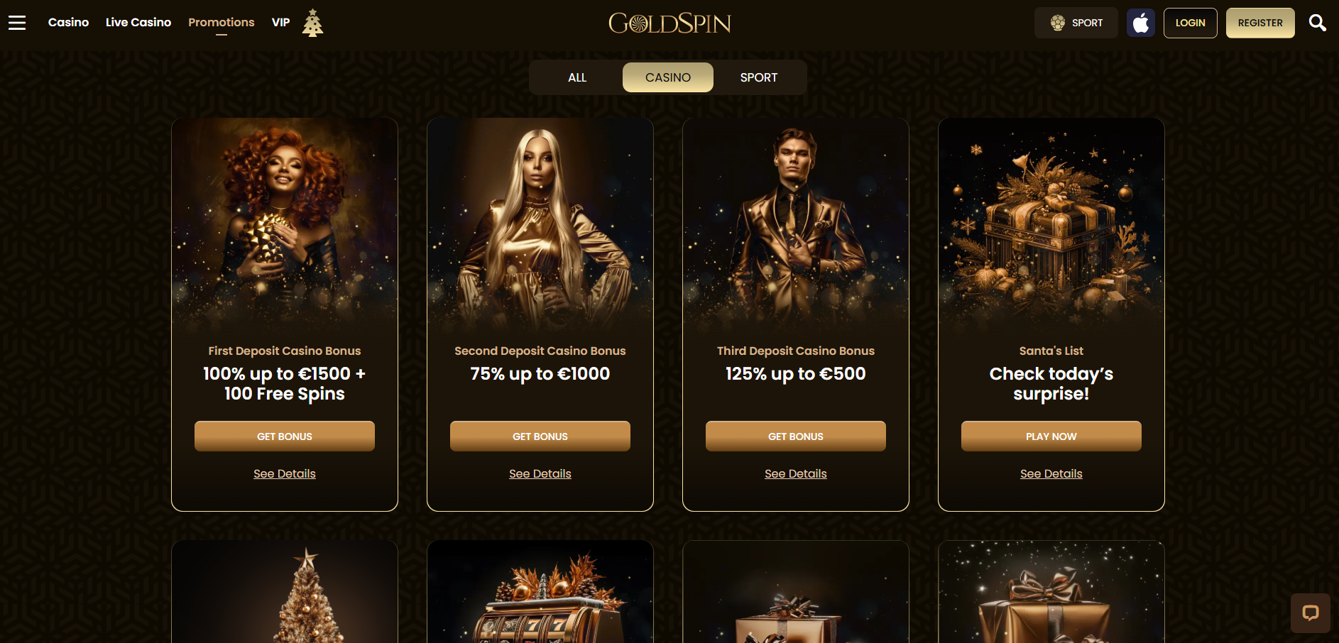 Goldspin Casino Welcome Bonus