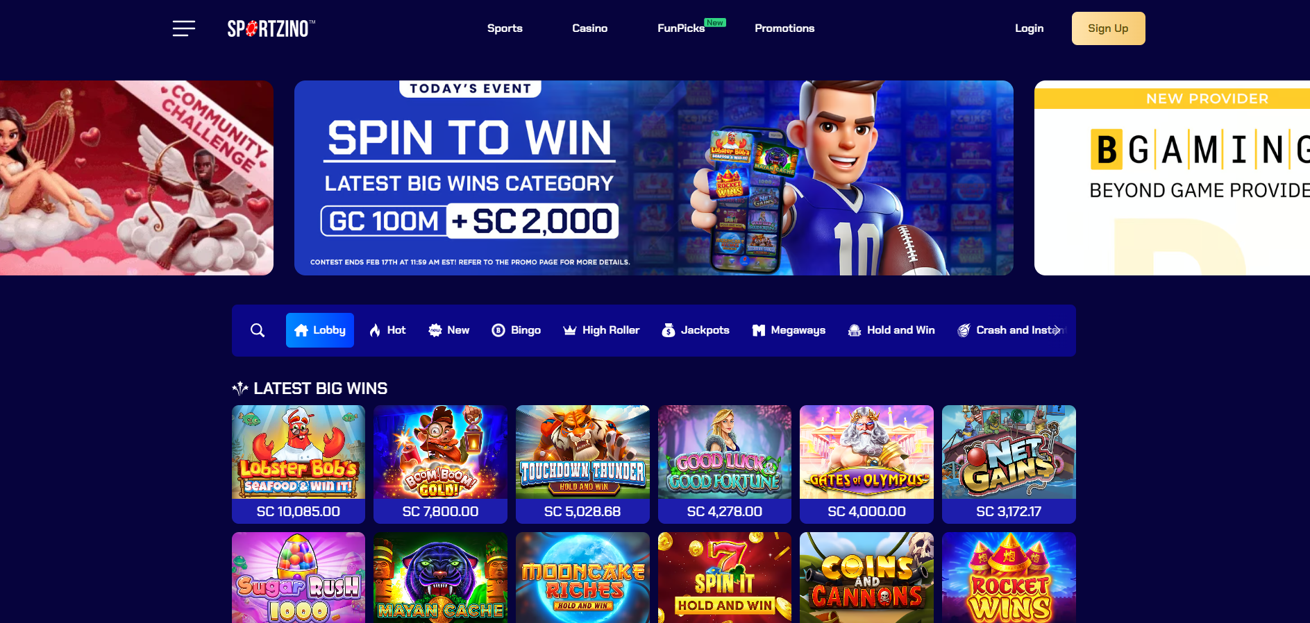 Sportzino Casino Online Slots