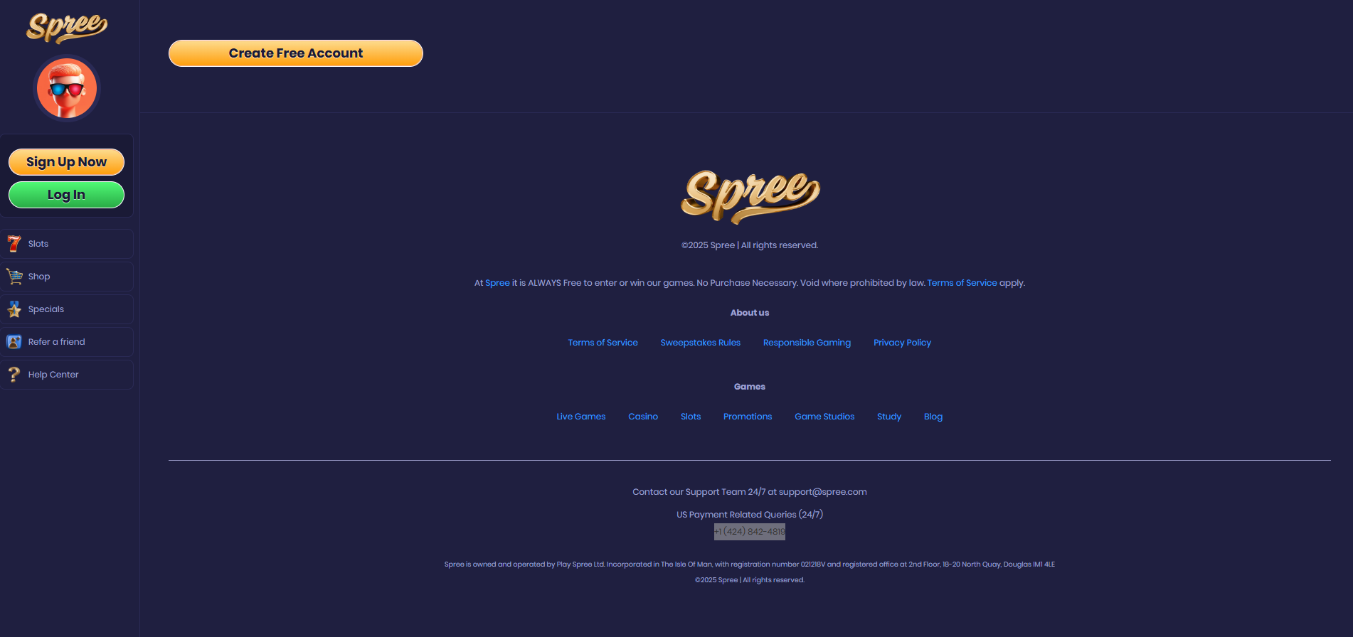 Spree Casino Contact