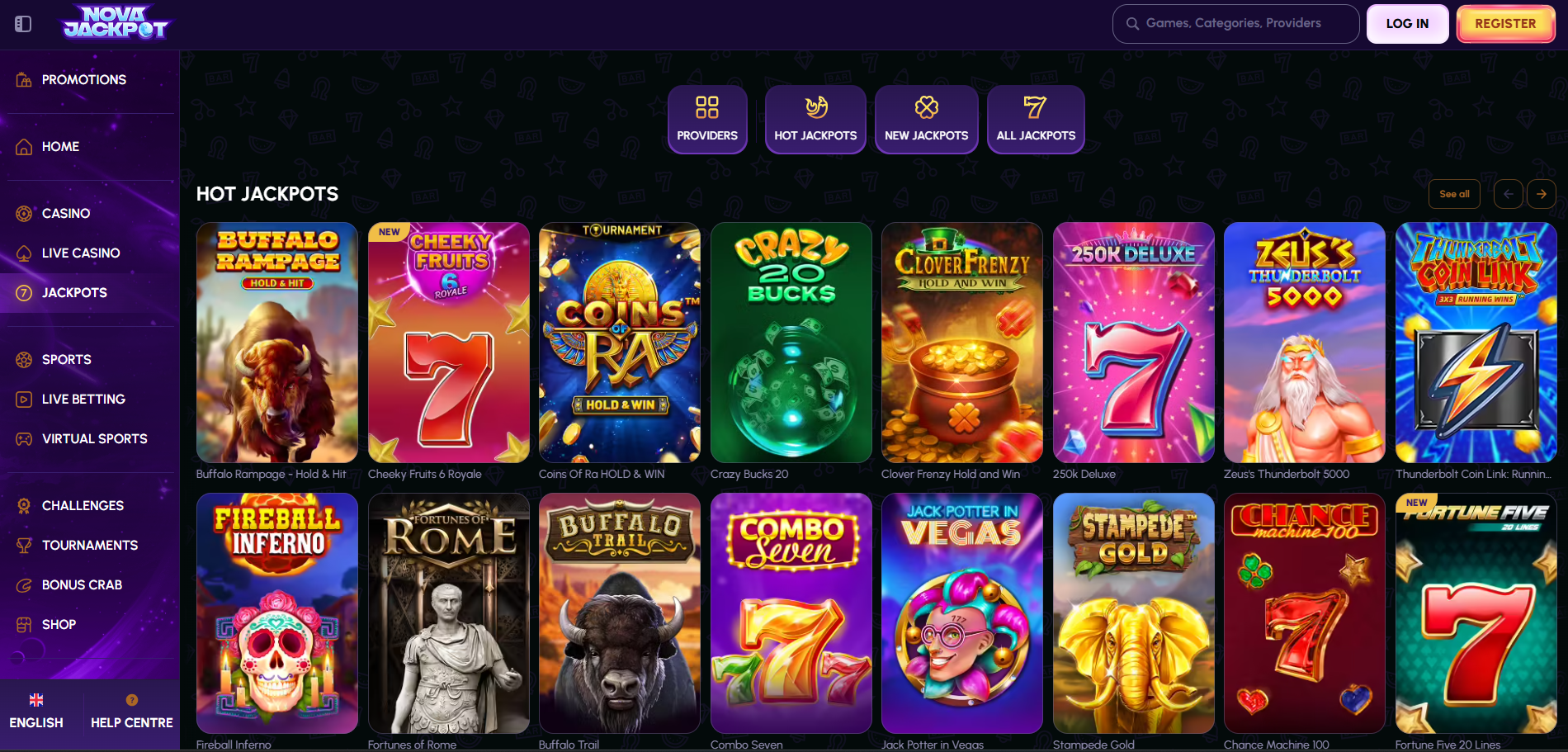 NovaJackpot Jackpots