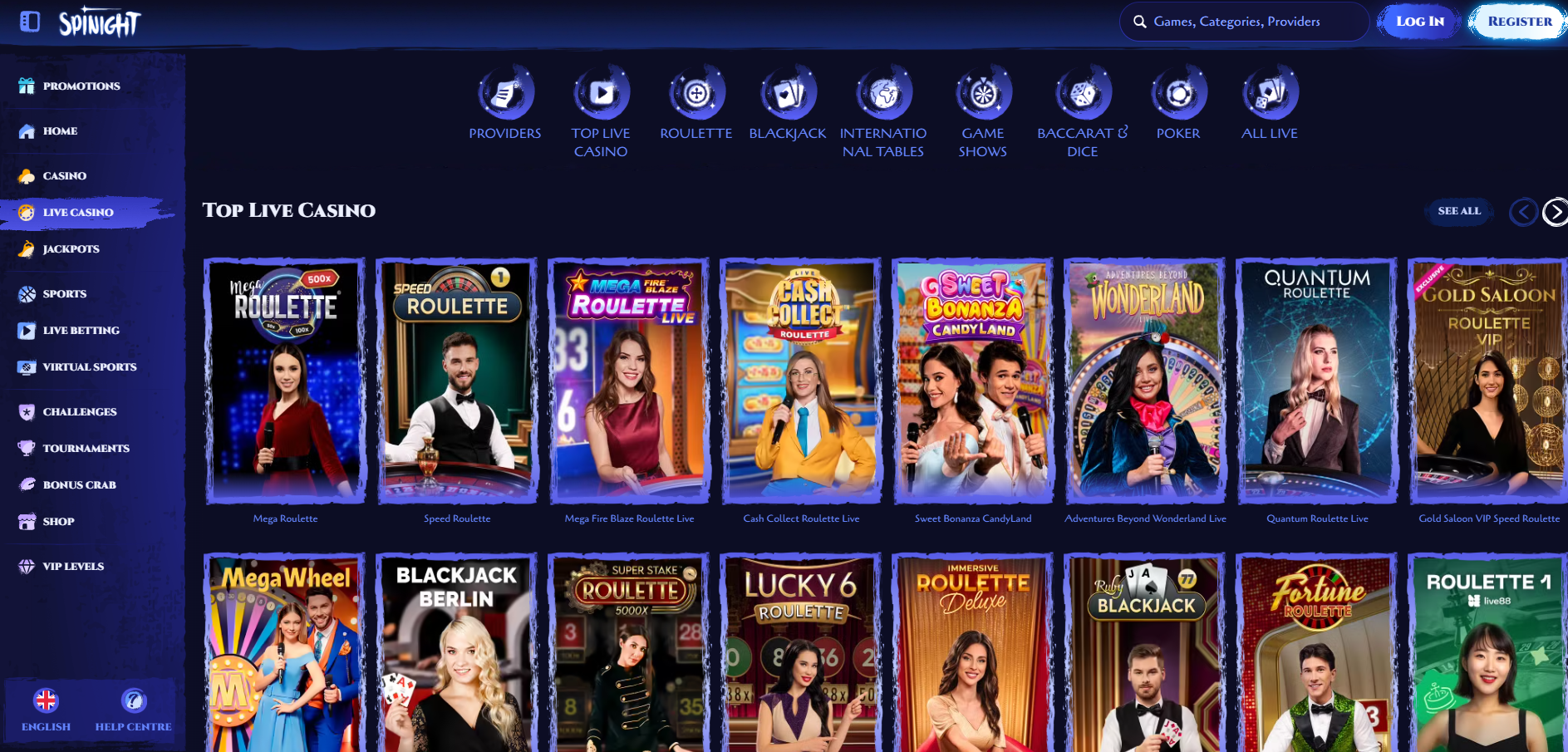 Spinight Live Casino