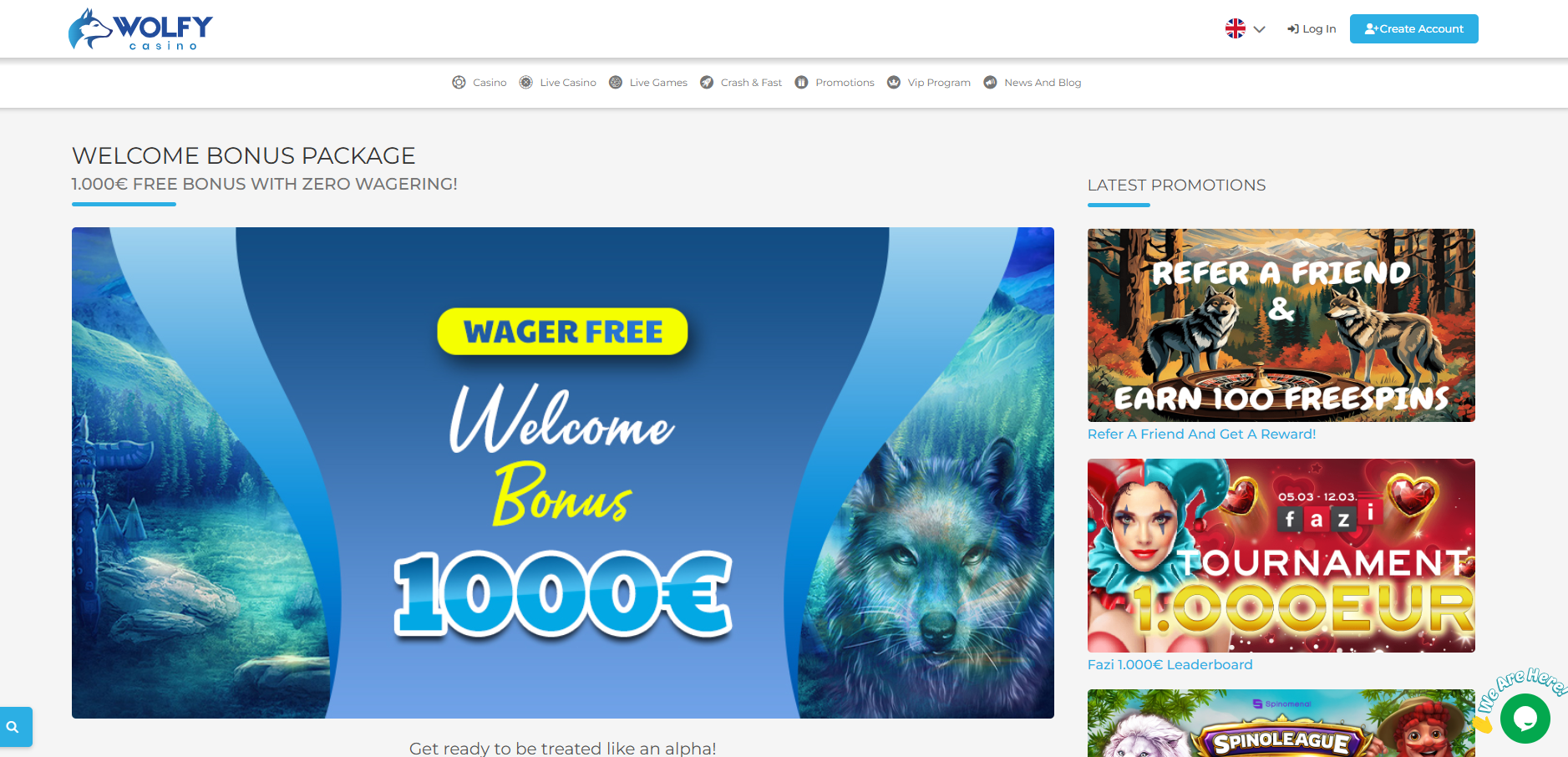 Wolfy Casino Welcome Bonus