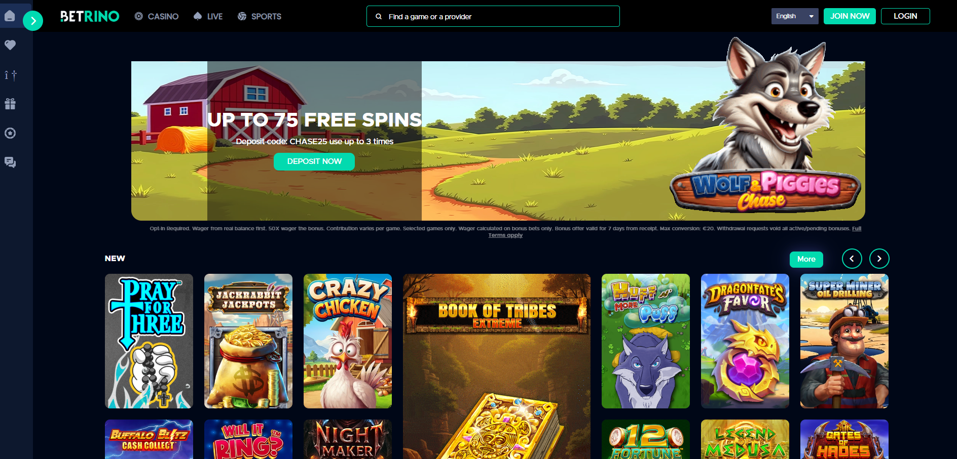 Betrino Home Page