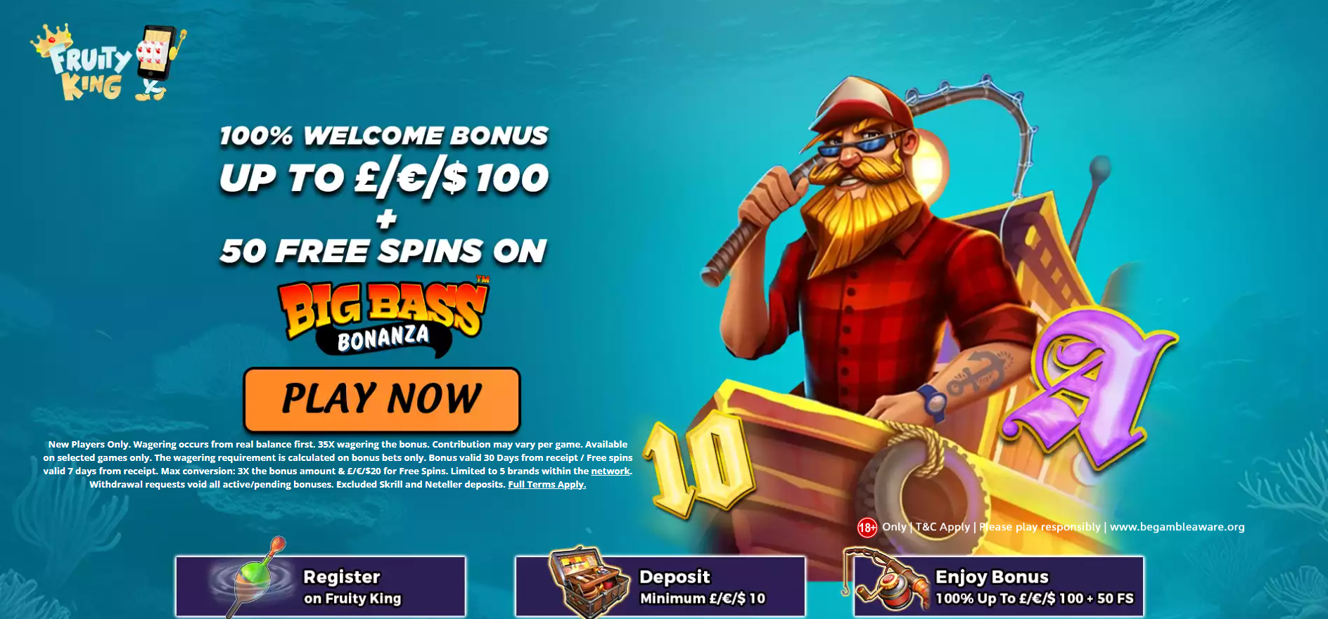 Fruity King Casino Welcome Bonus