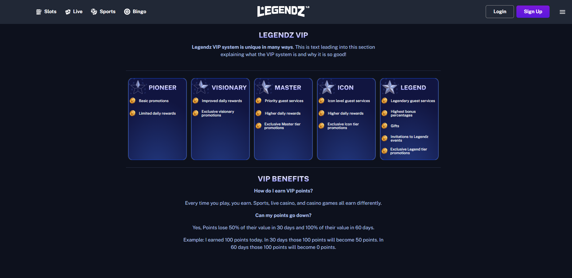 Legendz VIP