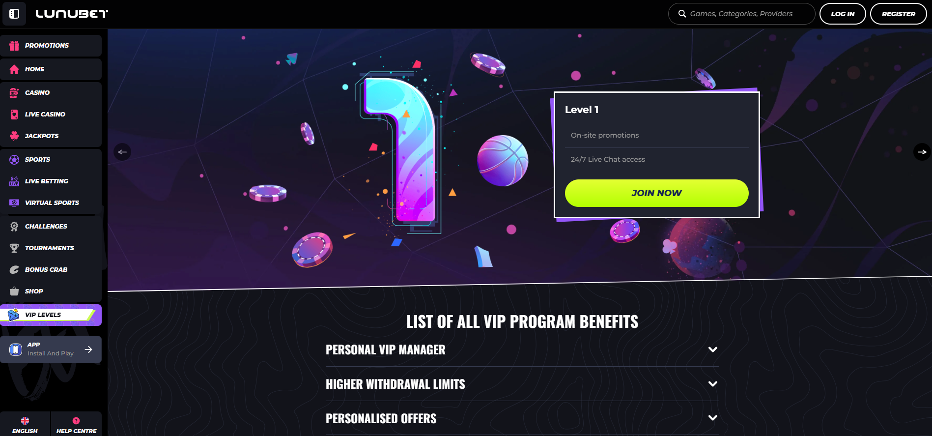 Lunubet VIP Program