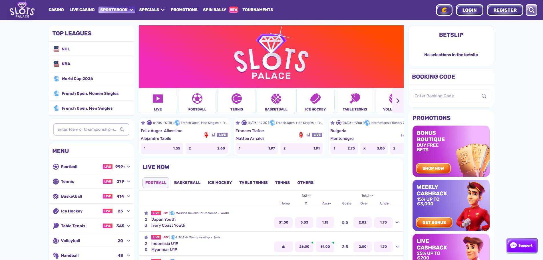 SlotsPalace Sportsbook