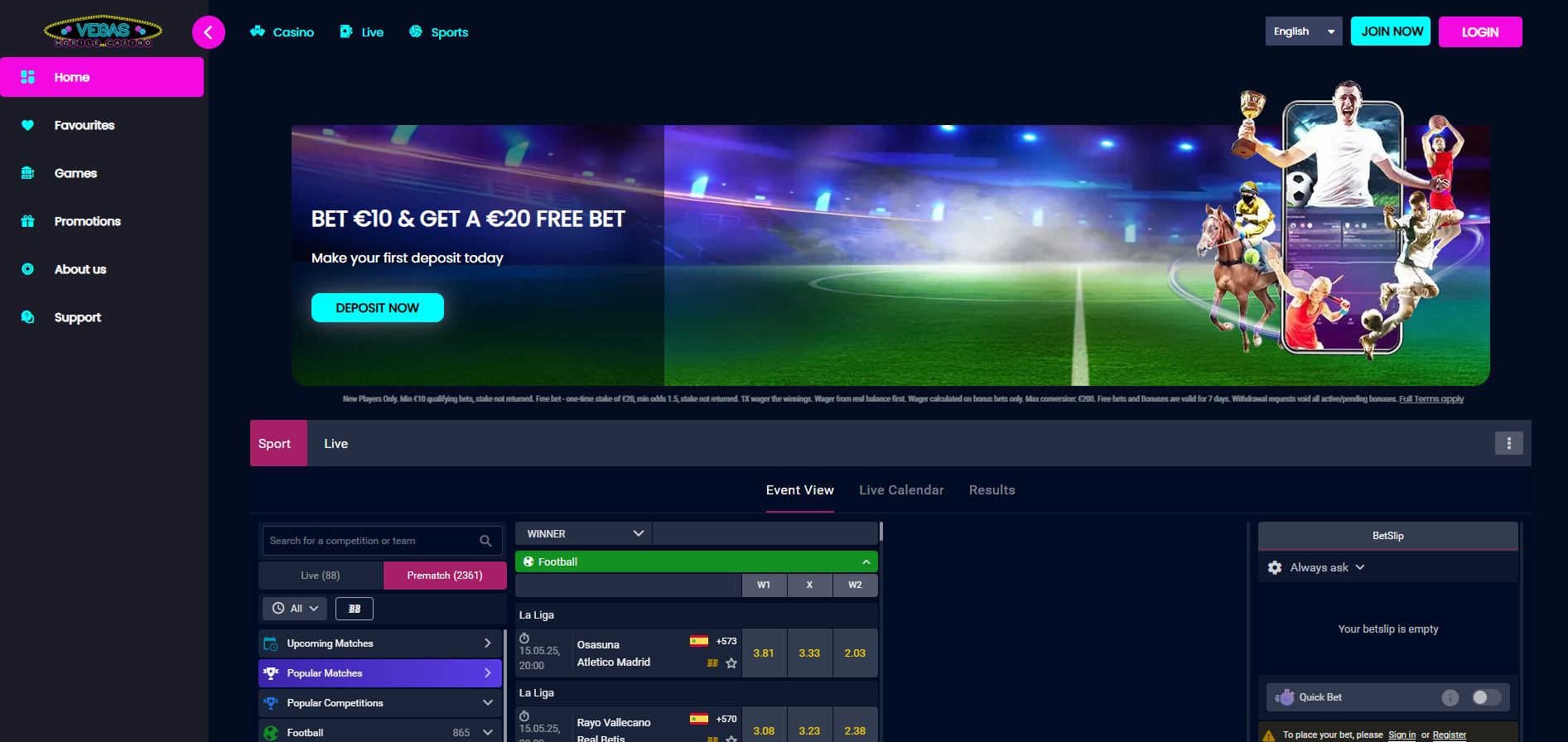 Vegas Mobile Sportsbook Bonus