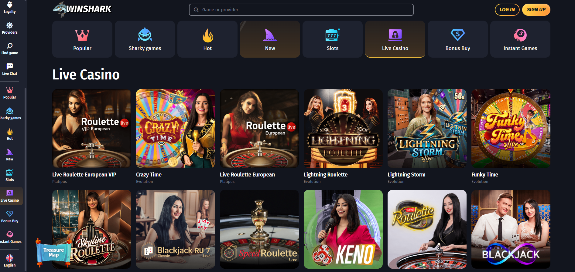 Winshark Live Casino