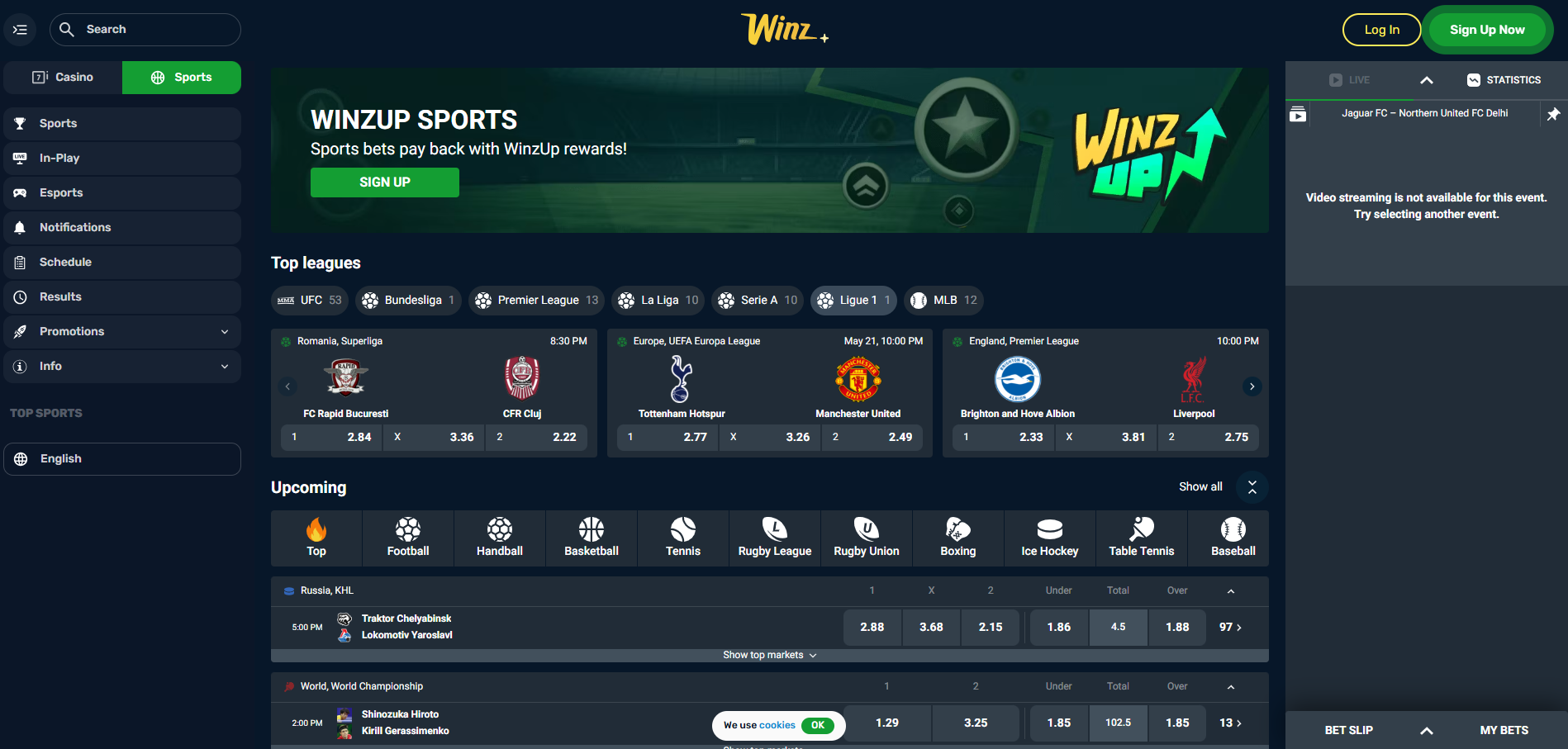 Winz io Sportsbook