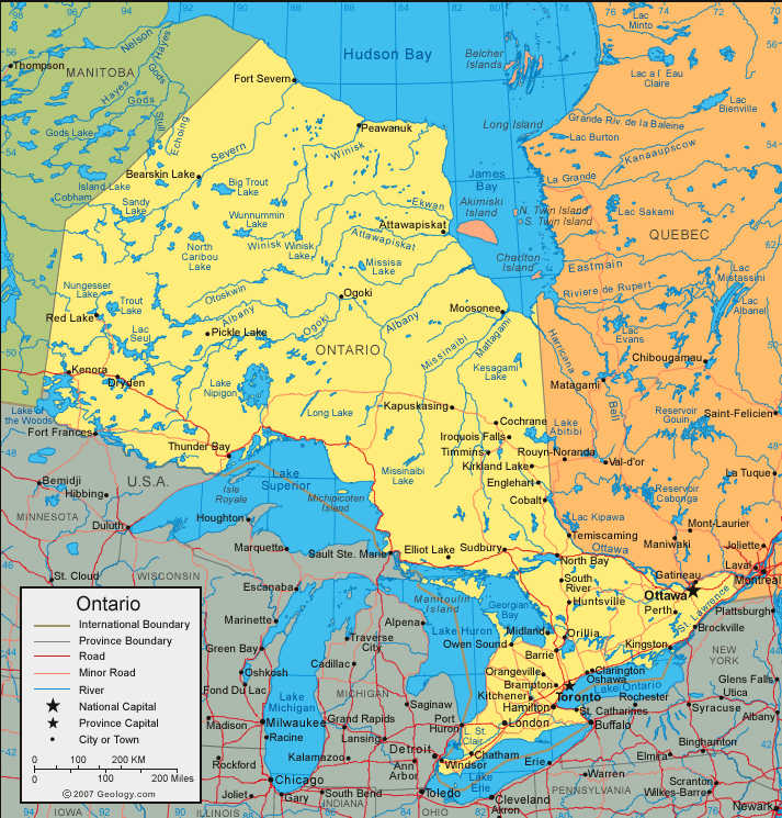 Ontario Map