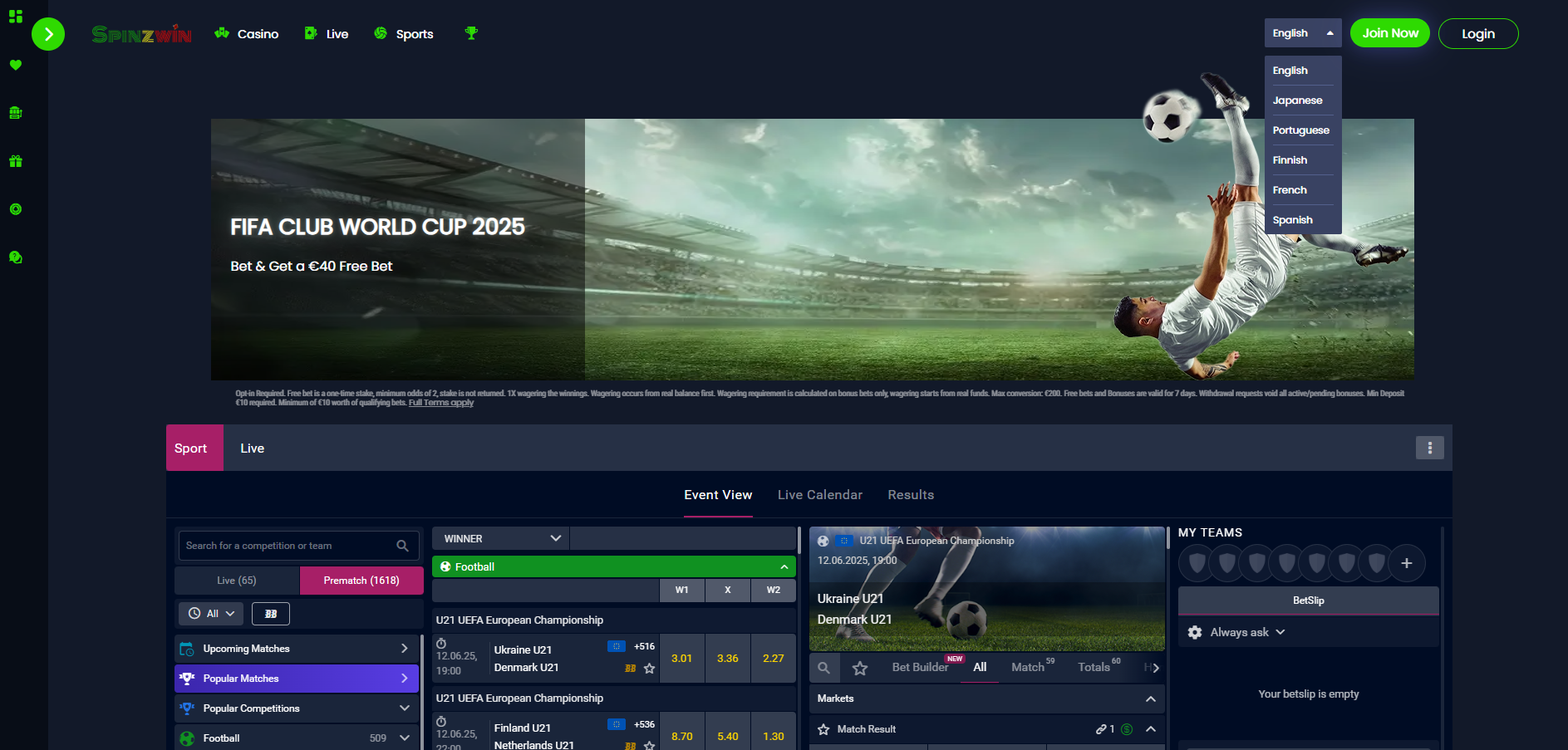 Spinzwin Sports