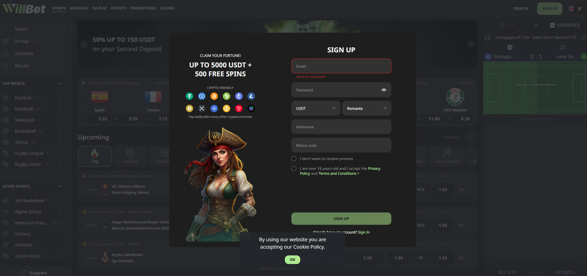 Willbet Registration