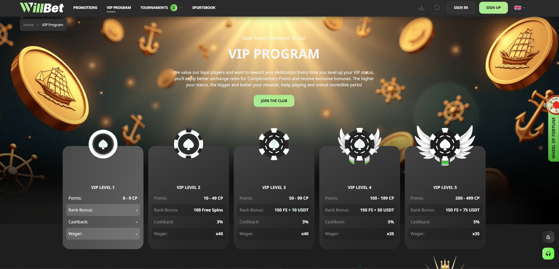 Willbet VIP Program