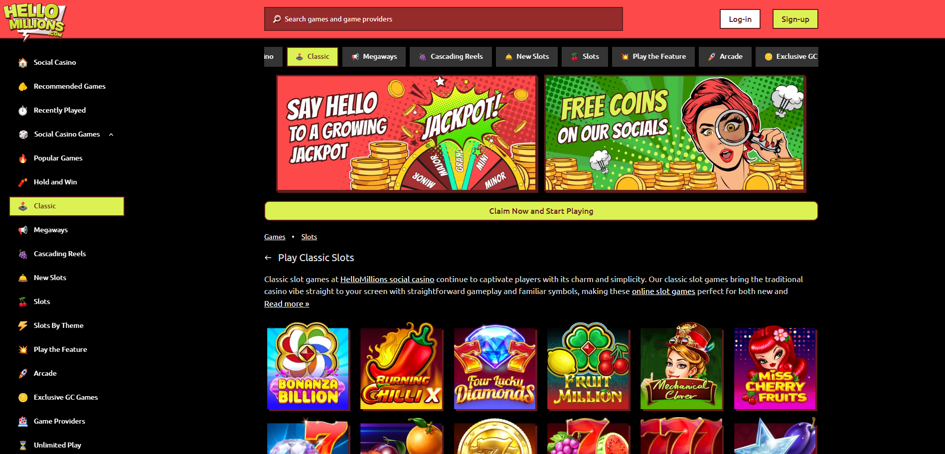 Hello Millions Classic Slots