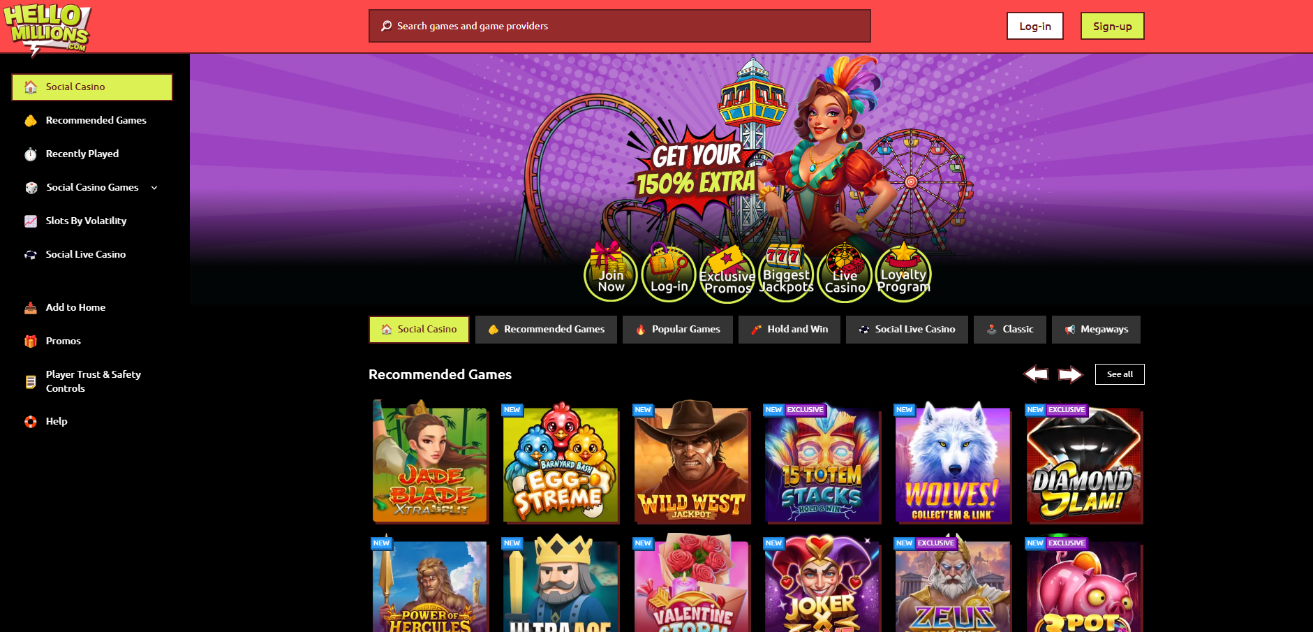 Hello Millions Home Page