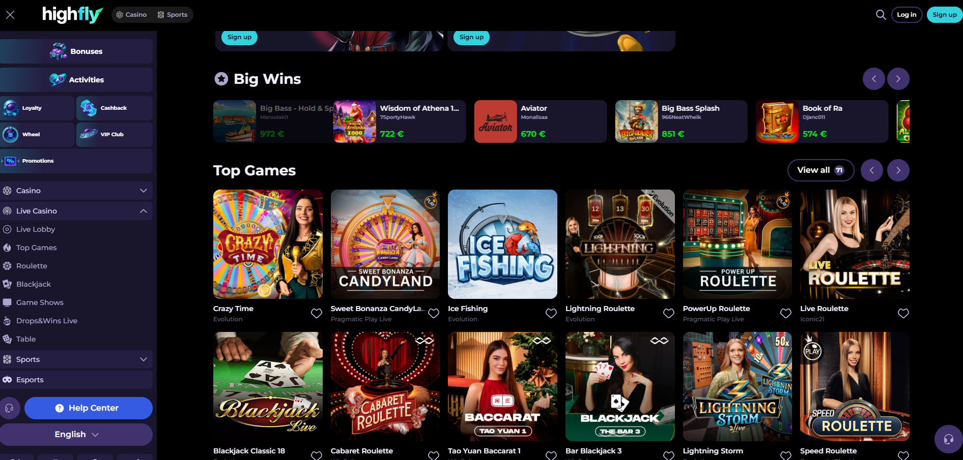 HighFlyBet Live Casino