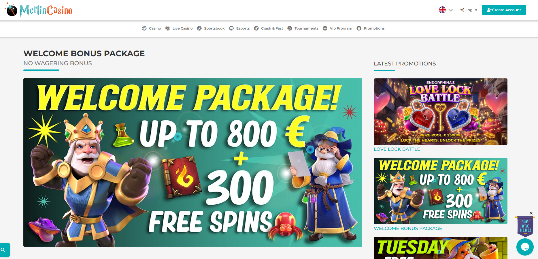 Merlin Casino Bonus