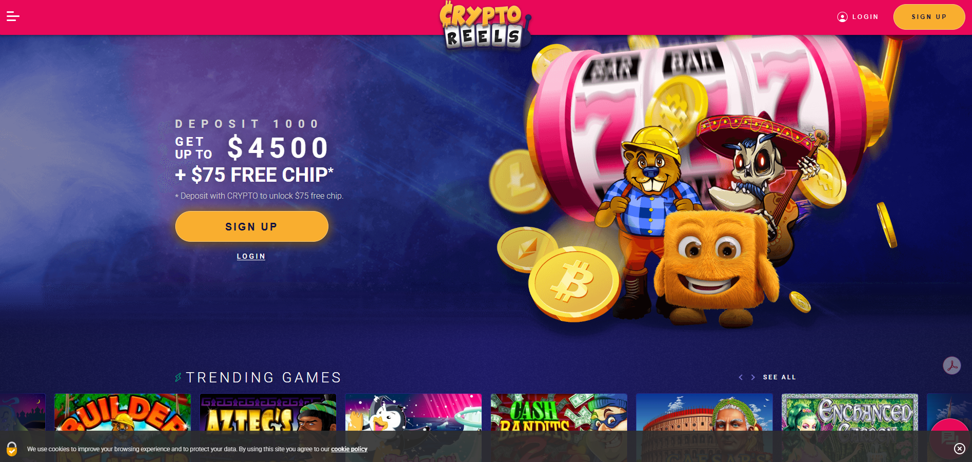 CryptoReels Home Page