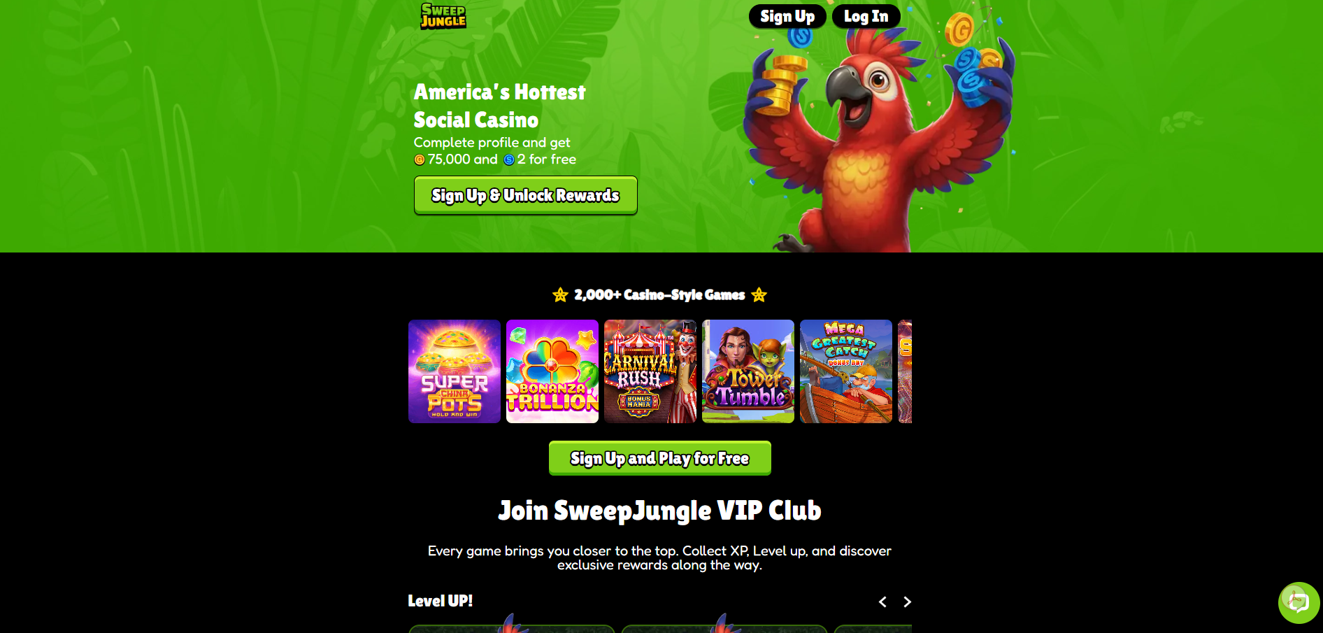SweepsJungle Home Page