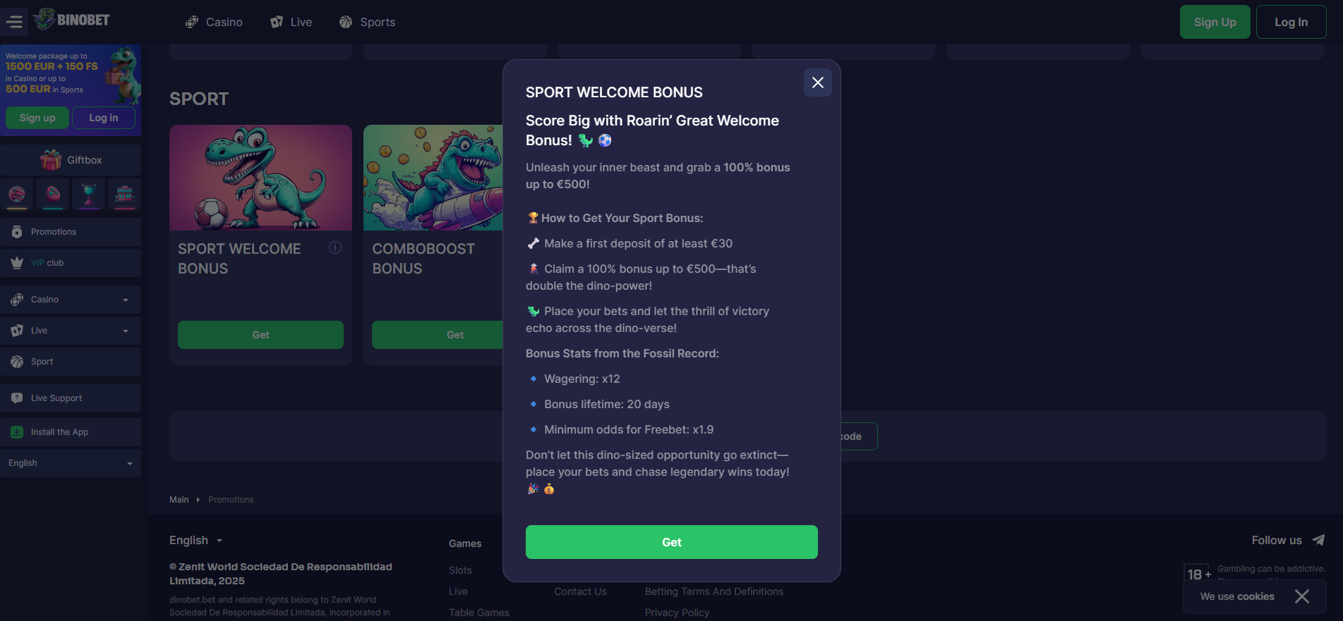 BinoBet Sports Bonus