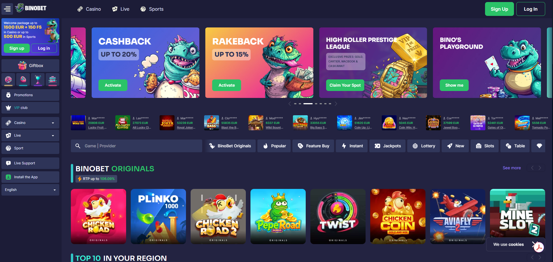 Binobet Home Page