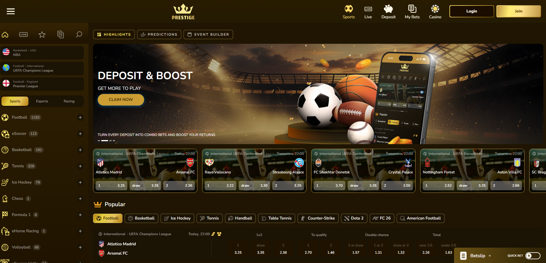 Casino Prestige Sportsbook Bonus