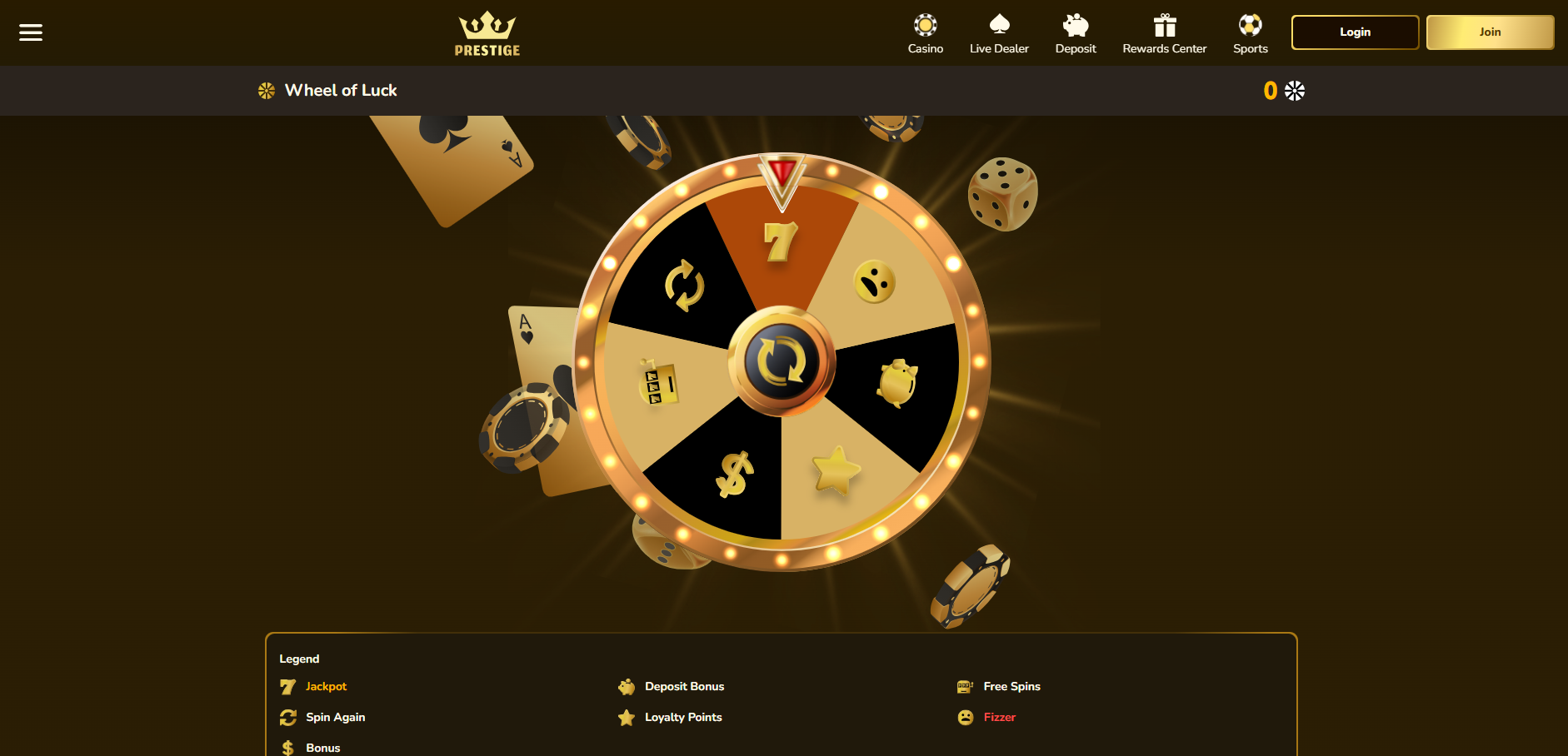 CasinoPrestige Wheel Of Luck