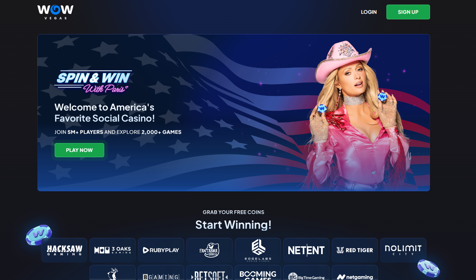 WowVegas Sweepstakes Casino