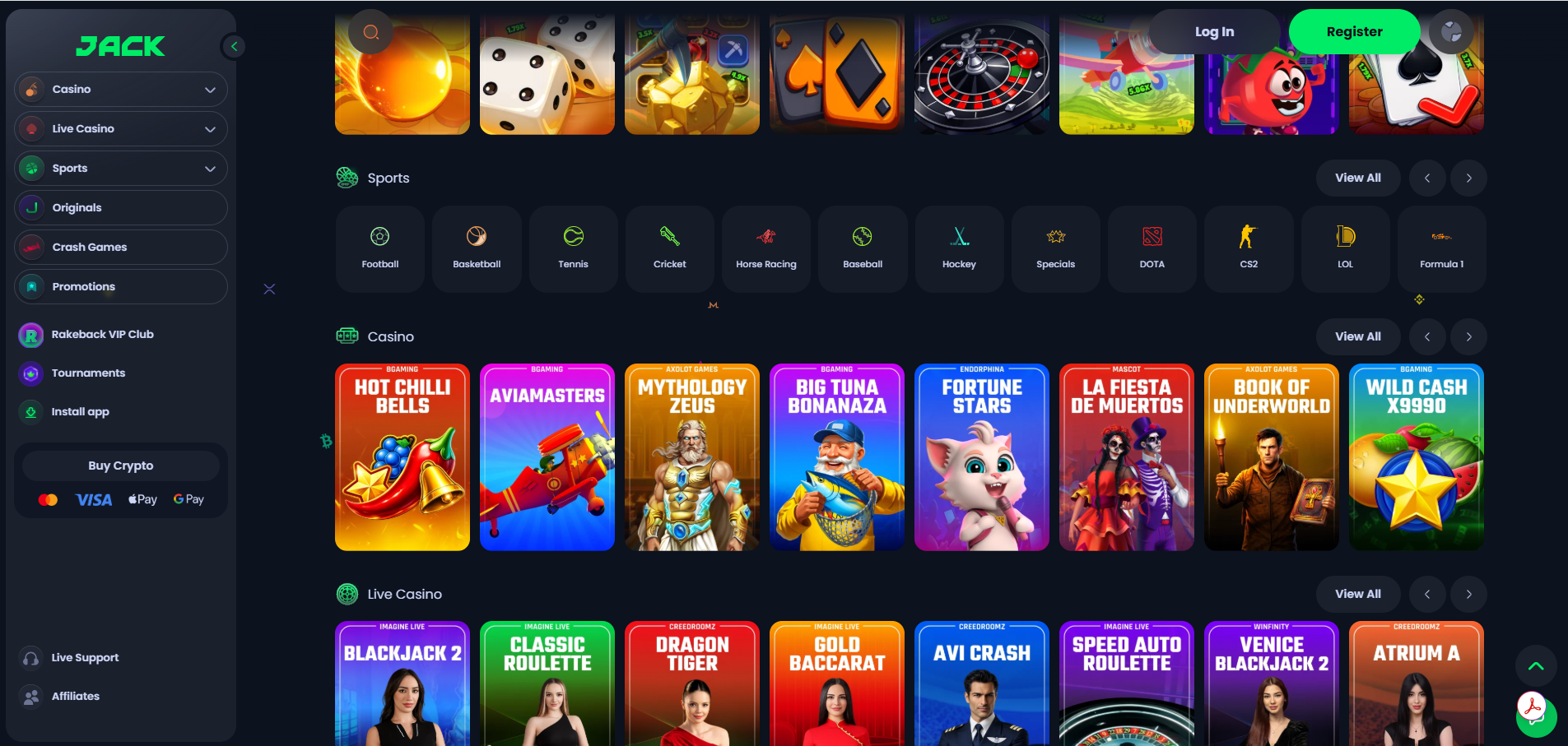 Jack Payment Methods