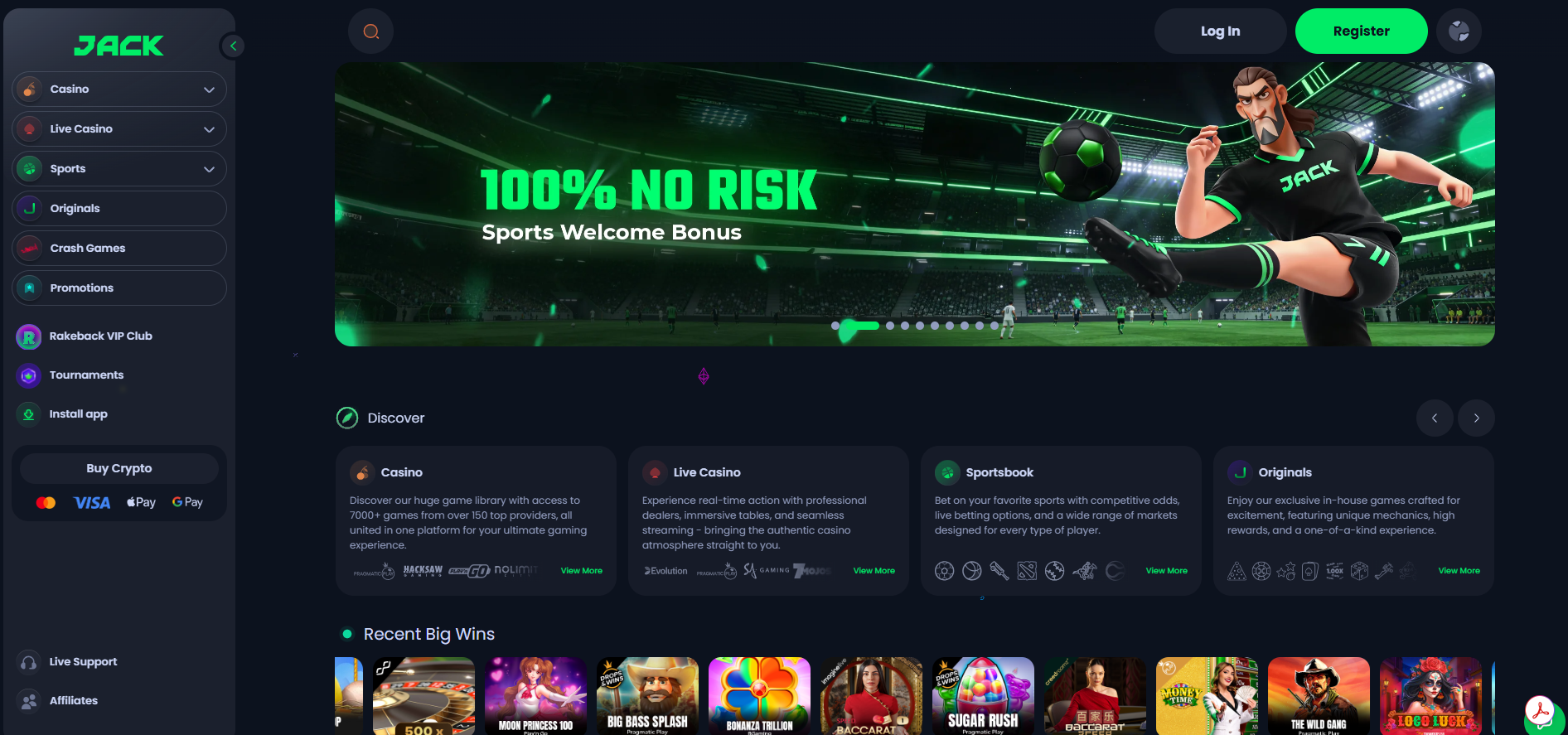 Jack.com Home Page