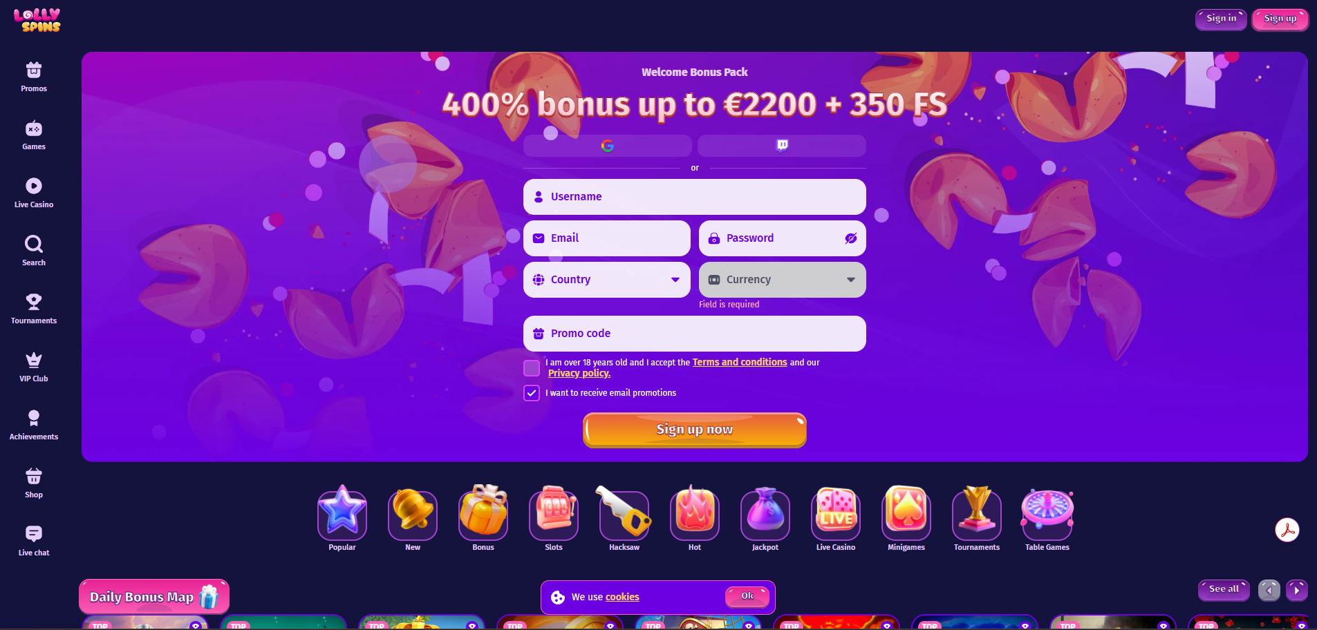 Lollyspin Homepage