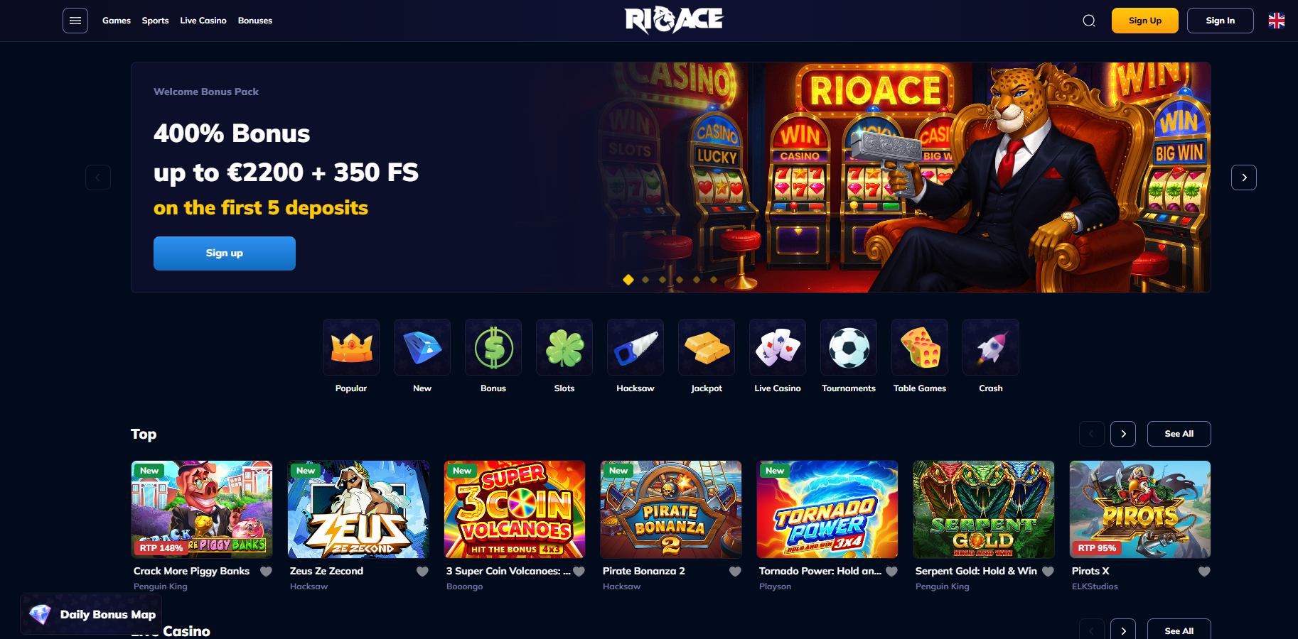 RioAce Homepage