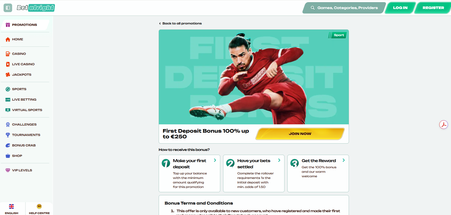 Betalright Sportsbook Bonus