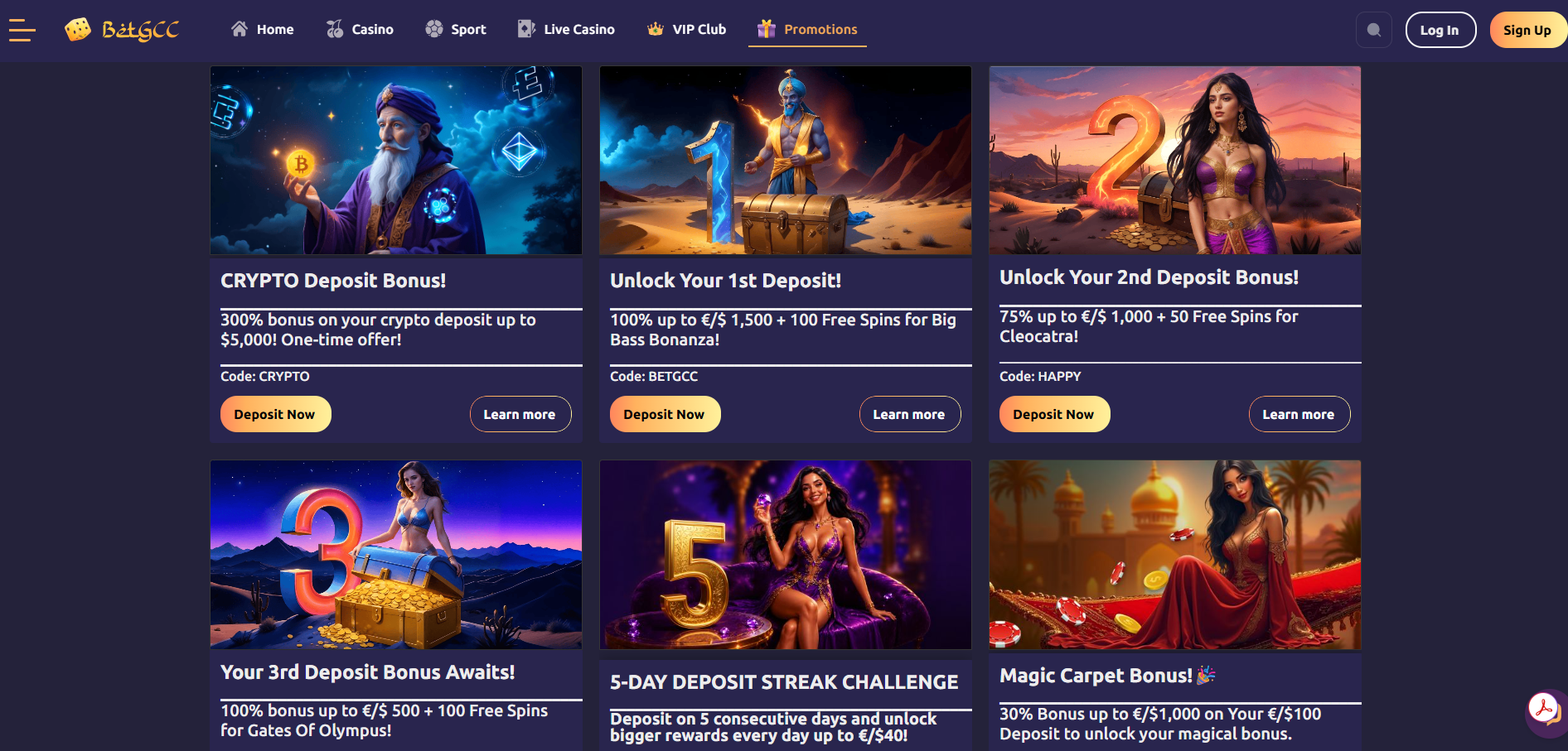 BetGCC Casino Bonus